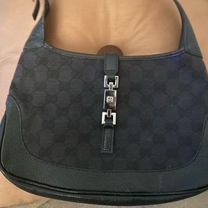 Authentic Gucci Black canvas Jackie O handbag